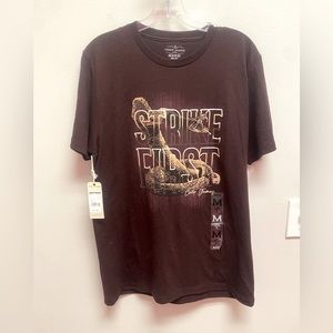 Maroon “Stike First” Snake Tee